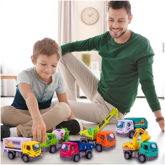 Sestava 6 autíček na setrvačník Builder Set