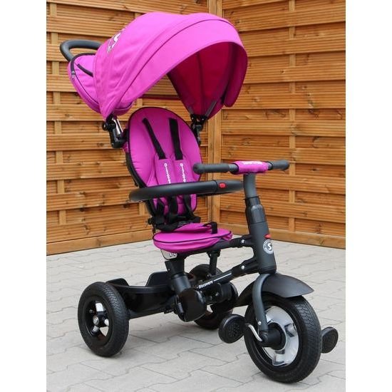 Majlo Toys dětská tříkolka Discovery 380 nafukovacími koly růžová