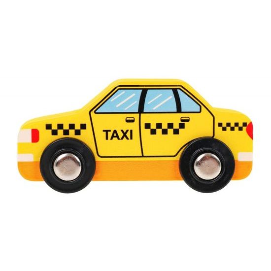 Majlo Toys sestava dřevěných autíček a dopravních značek 12 kusů