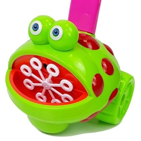 Dětský bublinkovač s melodiemi a kolečky Happy Frog růžový