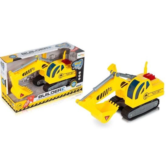 Bagr se světlem a zvukem City Builder 1:18