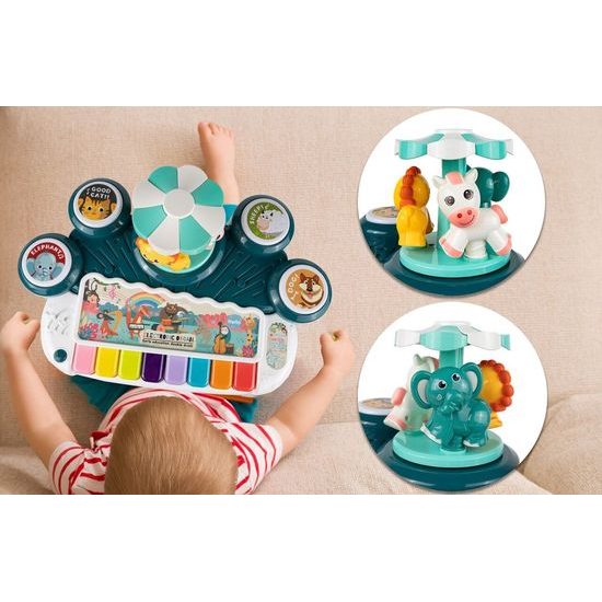 Edukační stoleček s piankem a zvuky 3v1 Animal Concert