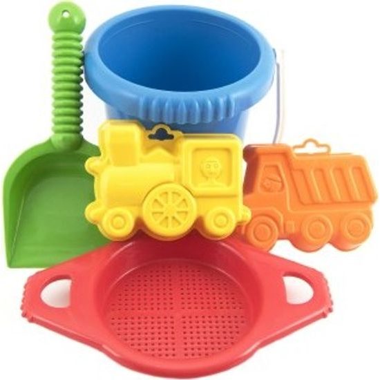 SADA - Kbelík sítko lopatka 2 bábovky - mix barev