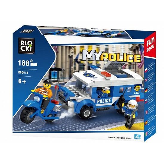 Blocki policejní auto a motorka 188 dílků