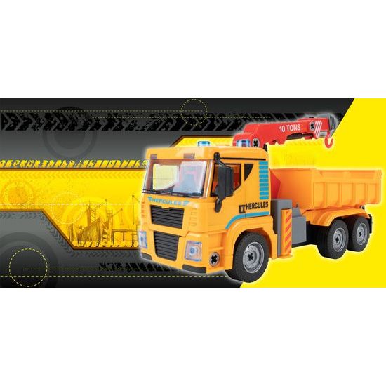 Šroubovací nákladní auto v kufříku se světly a zvuky Hercules Truck