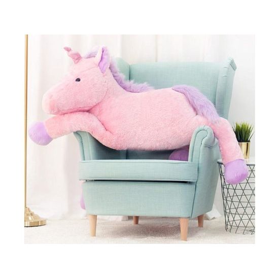 Plyšový jednorožec Bruno 150 cm růžový