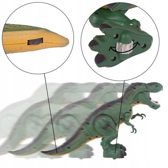 Interaktivní dinosaurus se světlem a zvuky T-Rex zelený