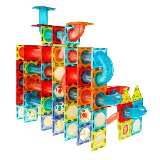 Magnetická svítící stavebnice se skluzavkou Light Magnetic 292 dílů