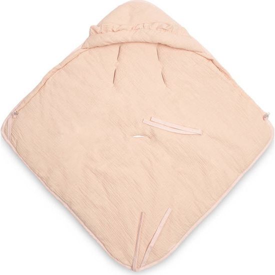 Mušelínová zavinovačka do autosedačky - růžová