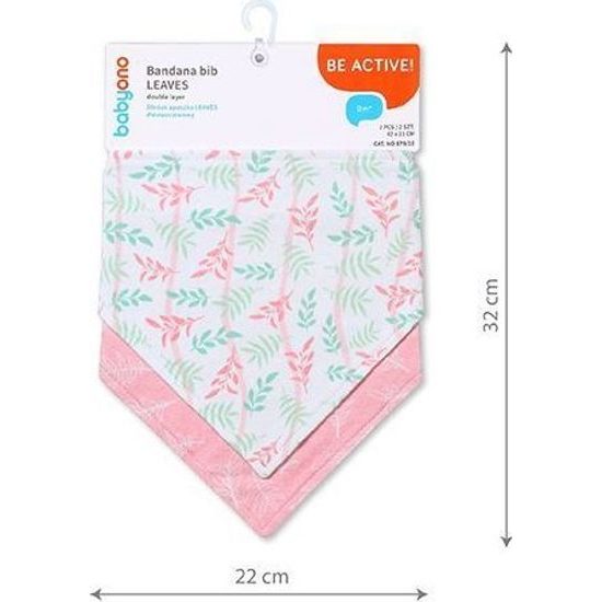 Dětský šátkový bryndáček - růžová 2ks