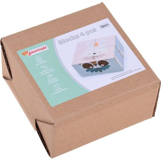 Dřevěné kostky puzzle obrázky zvířat