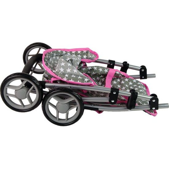 Alice sportovní kočárek pro panenku 9304 šedo-růžový