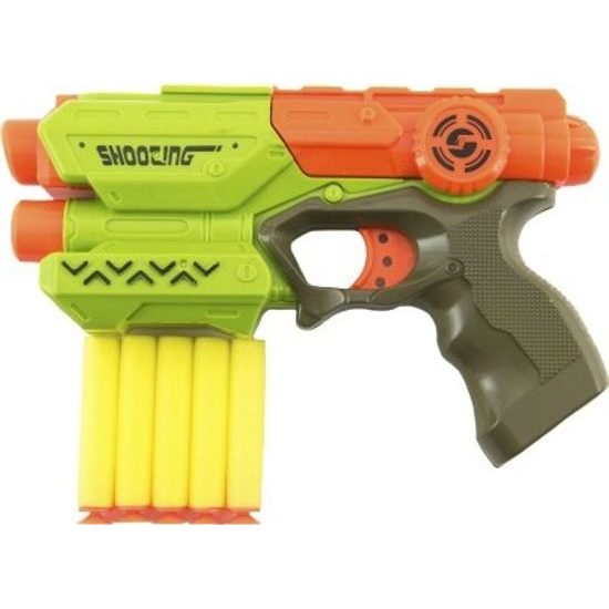 Pistole na pěnové náboje 5ks - mix 2 barvy