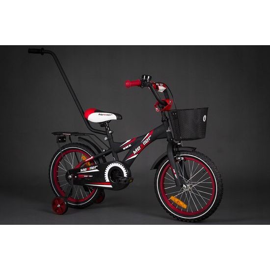 Mexller dětské kolo BMX 16" s vodící tyčí černočervené