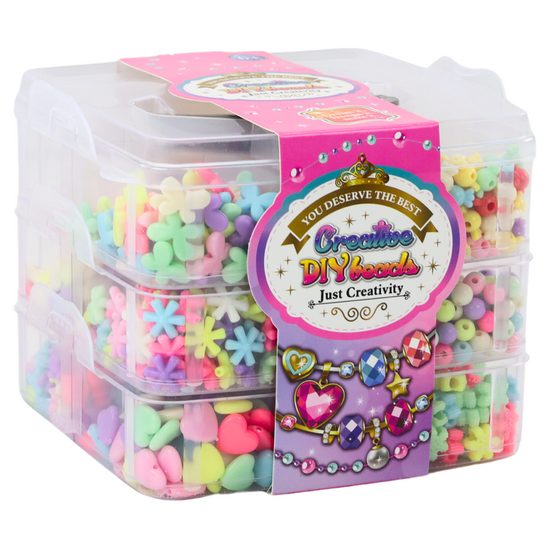 Velká sada na výrobu šperků DIY Beads 1620 kusů