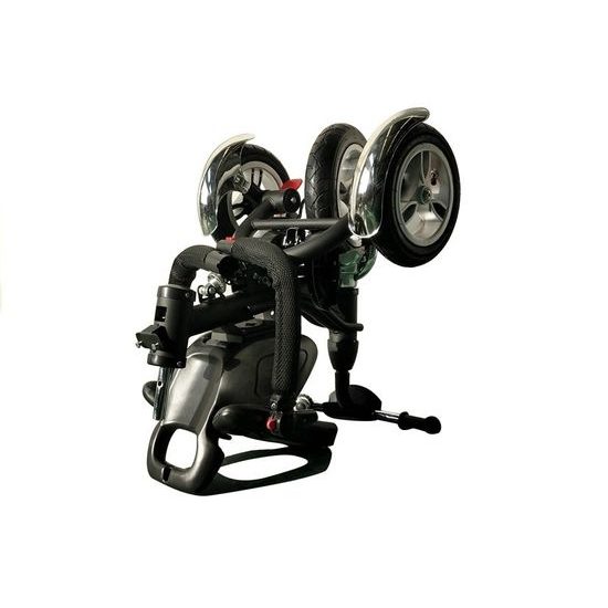 Majlo Toys tříkolka 2v1 s nafukovacími koly PRO600 černá