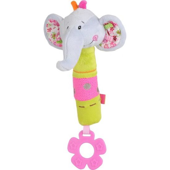 Plyšová pískací hračka s kousátkem Baby Ono sloník