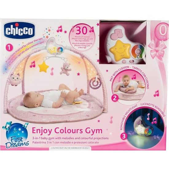 Chicco Hrací deka s hrazdičkou růžová