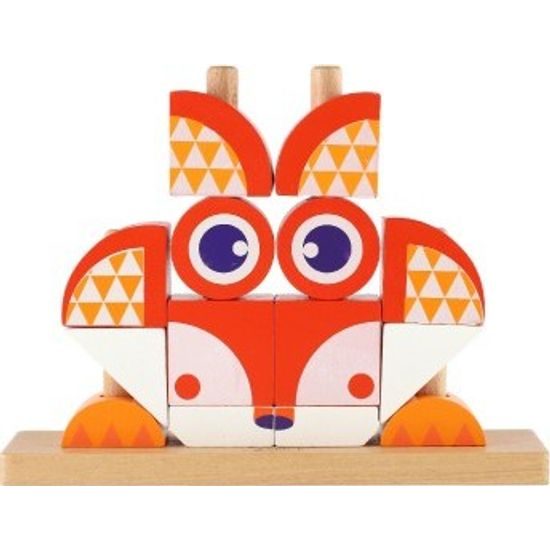 Dřevěná skládanka Liška 19ks