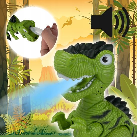 Terénní auto s dinosaurem, světly a zvuky Dino Car 1:20