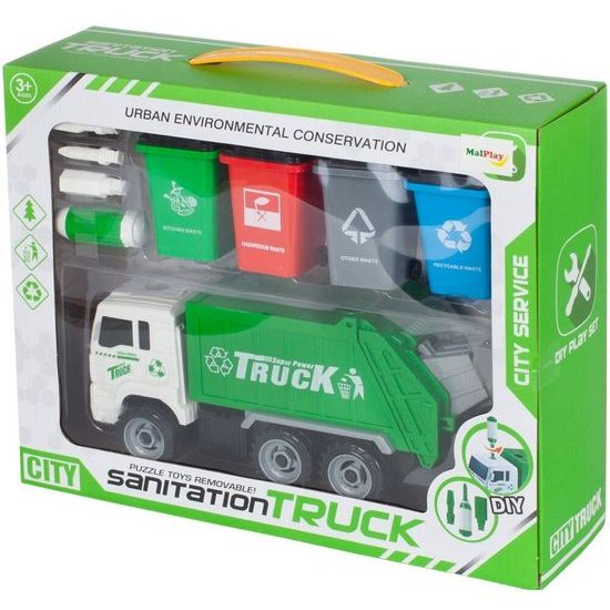 Šroubovací popelářské auto s kontejnery Sanitation Truck