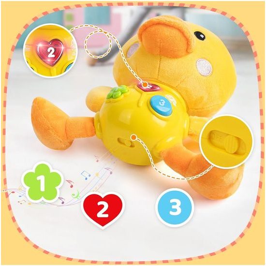 Interaktivní plyšová kačenka na baterie Magic Duck