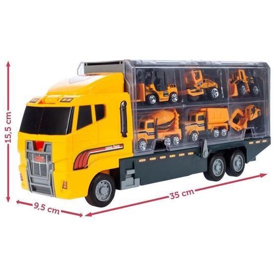 Nákladní auto se 6 stavebními stroji Building Truck