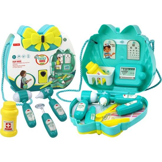 Doktorská souprava v kabelce na šňůrce, tyrkysová