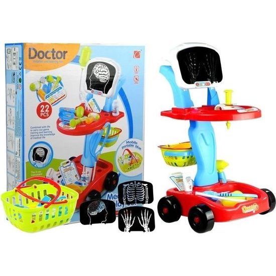 Doktorský RTG stolek s příslušenstvím 22ks