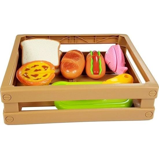 Dětská sada potravin na krájení na suchý zip
