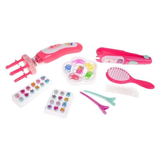 Dětská sada na výrobu copánků s bižuterií Hair Braider