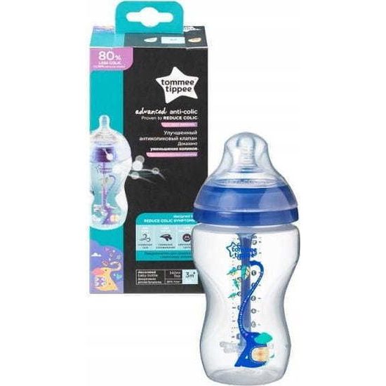 Tommee Tippee Kojenecká láhev C2N ANTI-COLIC Boy 340 ml 3m+
