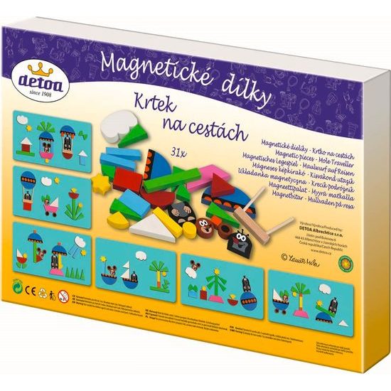Magnetické dílky Krtek na cestách 31ks