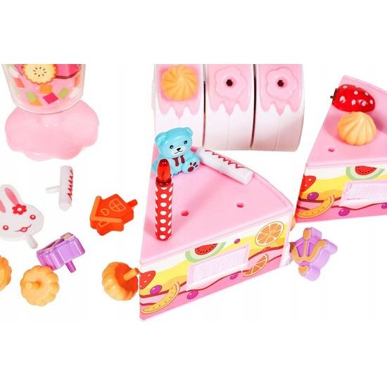 Narozeninová sada dort růžová 75 součástí DIY Cake