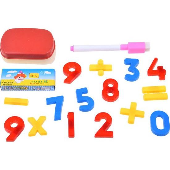Magnetická tabule 2 v 1 s křídou + čísla