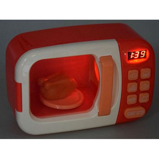 Majlo Toys dětská mikrovlnná trouba na baterie Kids Microwave růžová