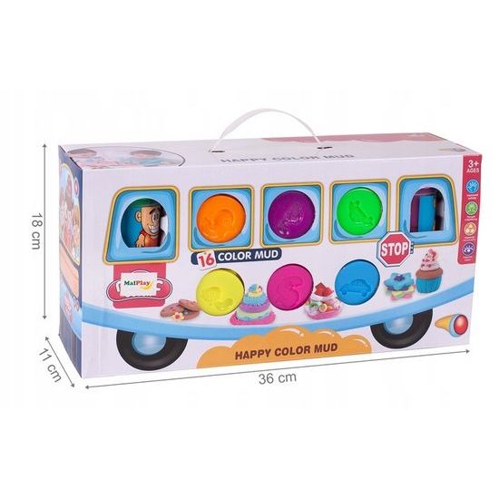 Modelovací plastelína pro děti 16 kelímků Color Mud 6 barev