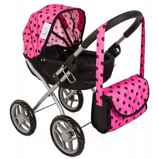 Doris kočárek pro panenky 9325 růžový Retro