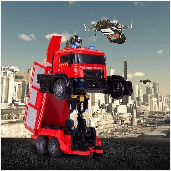 Robot transformer - požární auto 2v1 Fire Truck na dálkové ovládání
