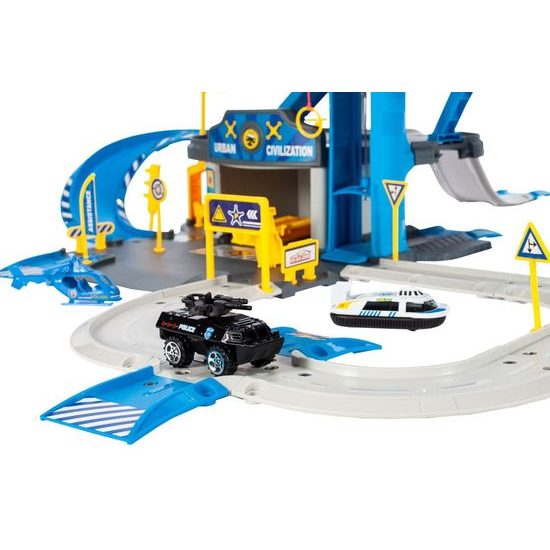 Policejní centrum s dráhou, autíčky a helikoptérou Police Station