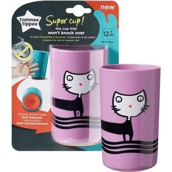 Tommee Tippee Stabilní hrnek Super Cup 300 ml 12m+ kočička