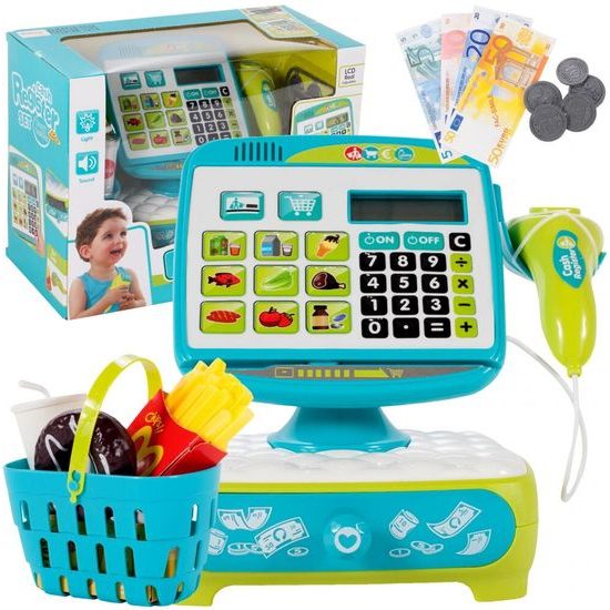 Dětská elektronická pokladna s LED displejem Happy Cash