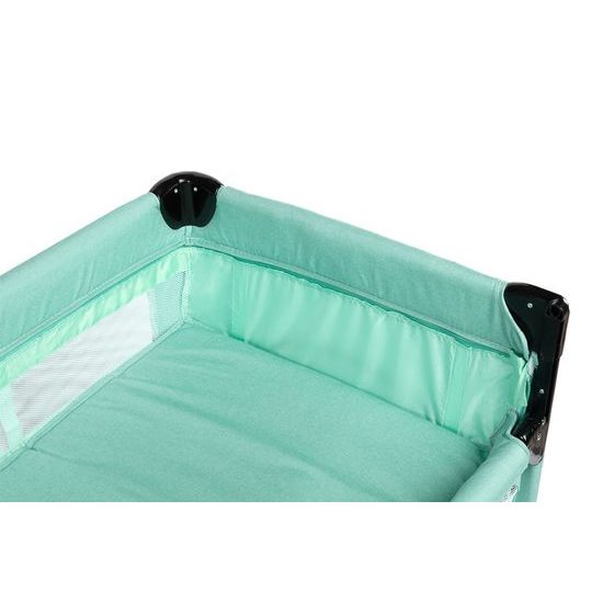 Dětská cestovní postýlka CARETERO ESTI se stahovací bočnicí mint