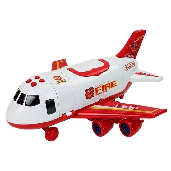 Interaktivní letadlo s autíčky, světly a zvuky Fire Airplane