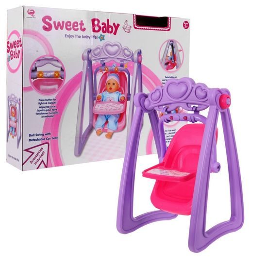 Houpačka pro panenku 3v1 Sweet Baby se zvuky a světlem