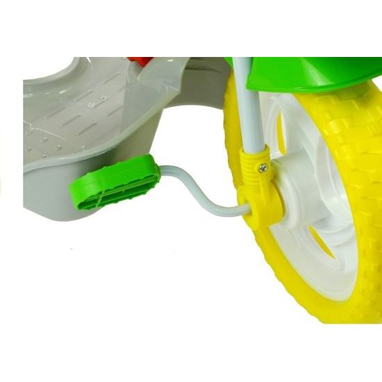 Dětská tříkolka s vodící tyčí Pejsek zelená