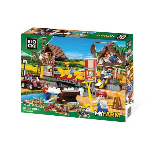 Blocki MyFarm stavebnice mlýn s příslušenstvím 525 dílků
