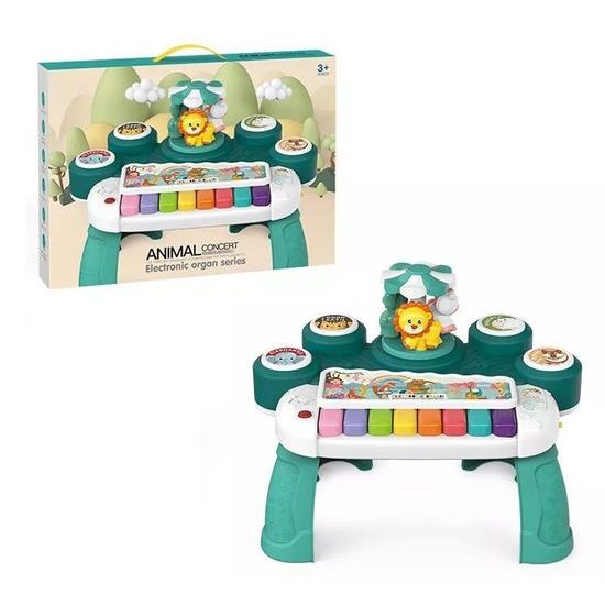 Edukační stoleček s piankem a zvuky 3v1 Animal Concert