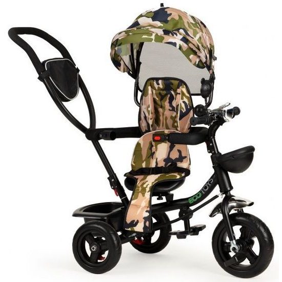 Ecotoys dětská tříkolka s otočným sedadlem 2v1 camo