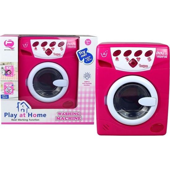Dětská otevírací pračka na baterie Pink